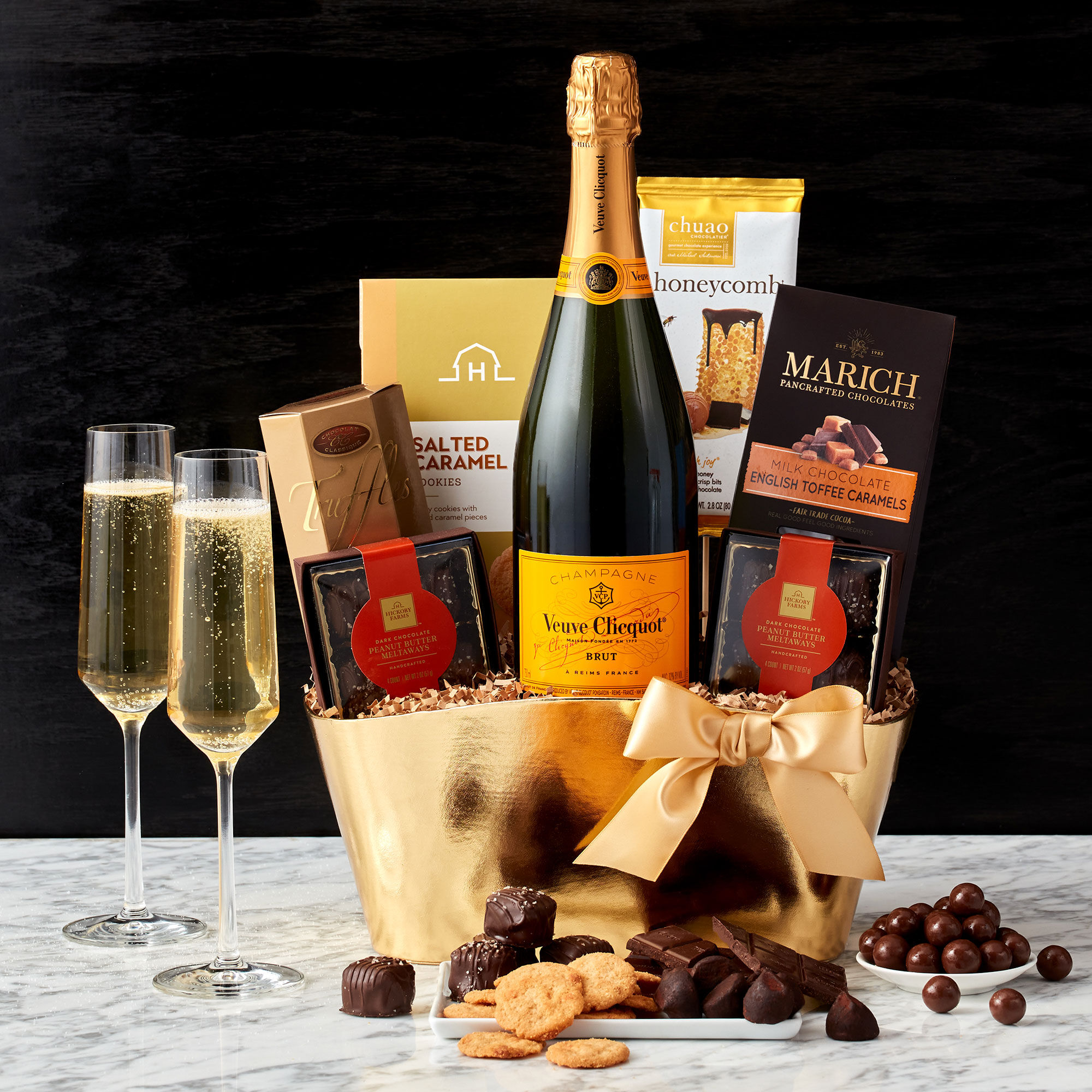 Modern Cheese Board & Champagne Gift Set | Kosher Gift Baskets - Gifting  Kosher USA