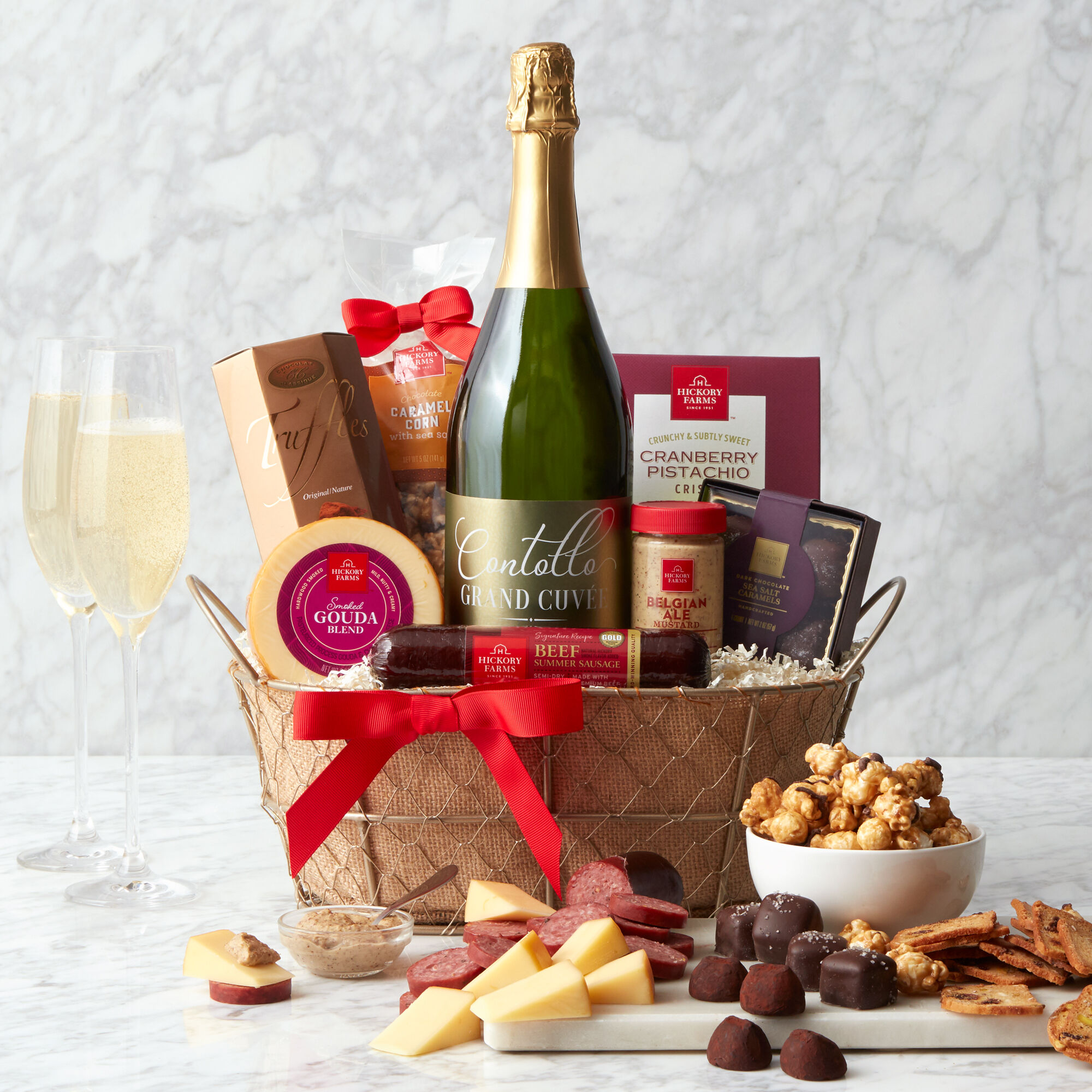 Sparkling Wine Gift Basket Hickory Farms   Sparkling Wine Gift Basket 007004 1 