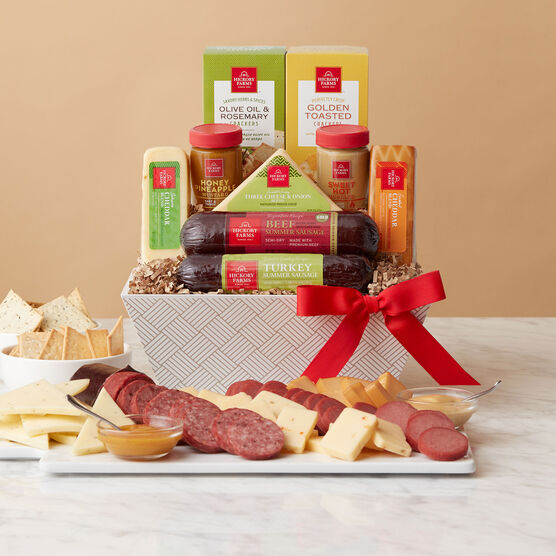 Meat & Cheese Hearty Party Gift Box | Meat & Cheese Gift Box | Cheese & Sausage Gift Box | Hickory Farms