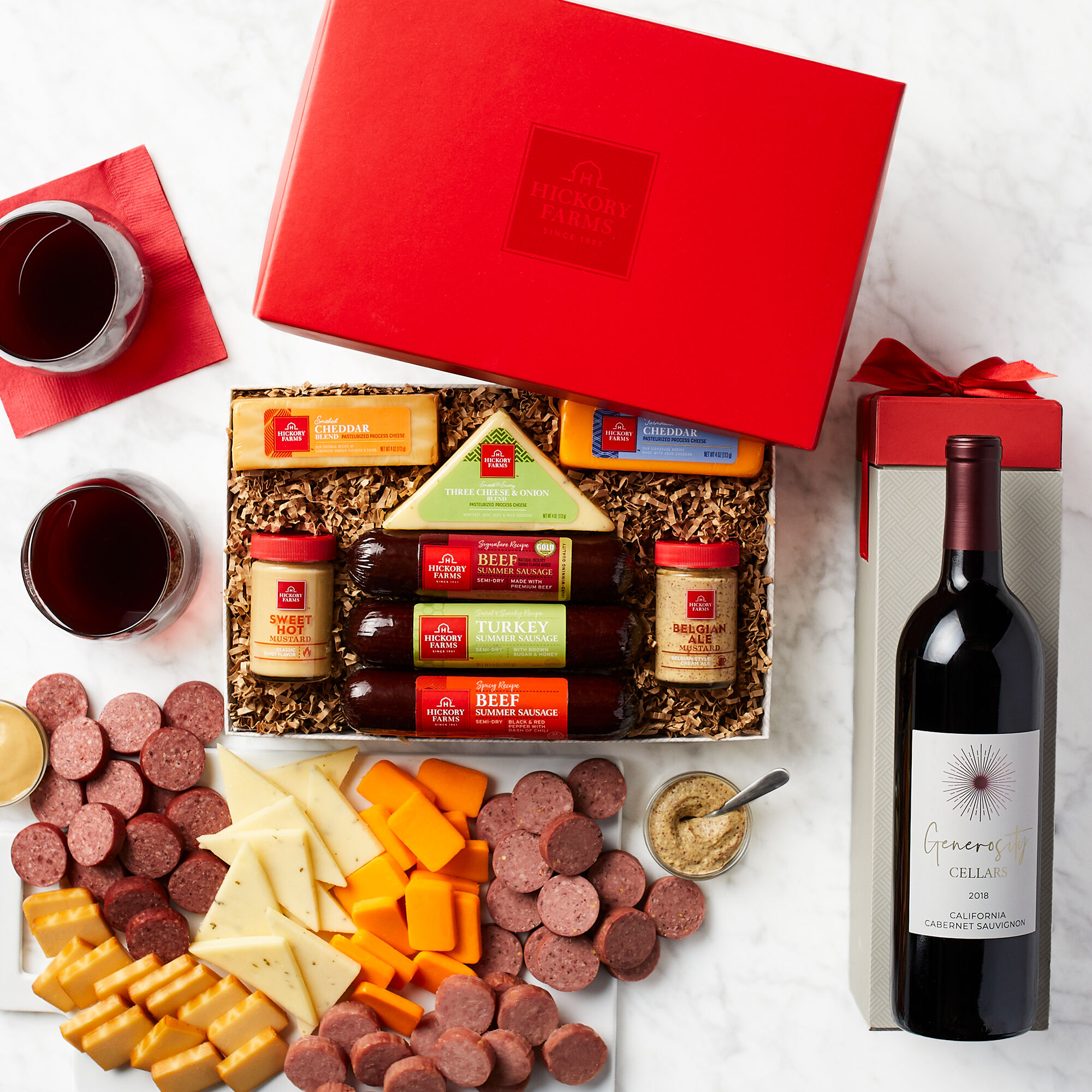 CURED MEATS AND CHEESE GIFT BOX