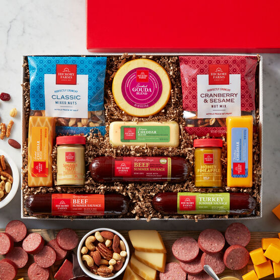 Hickory Farms Holiday Hearty Selection Gift Box, 9 Piece