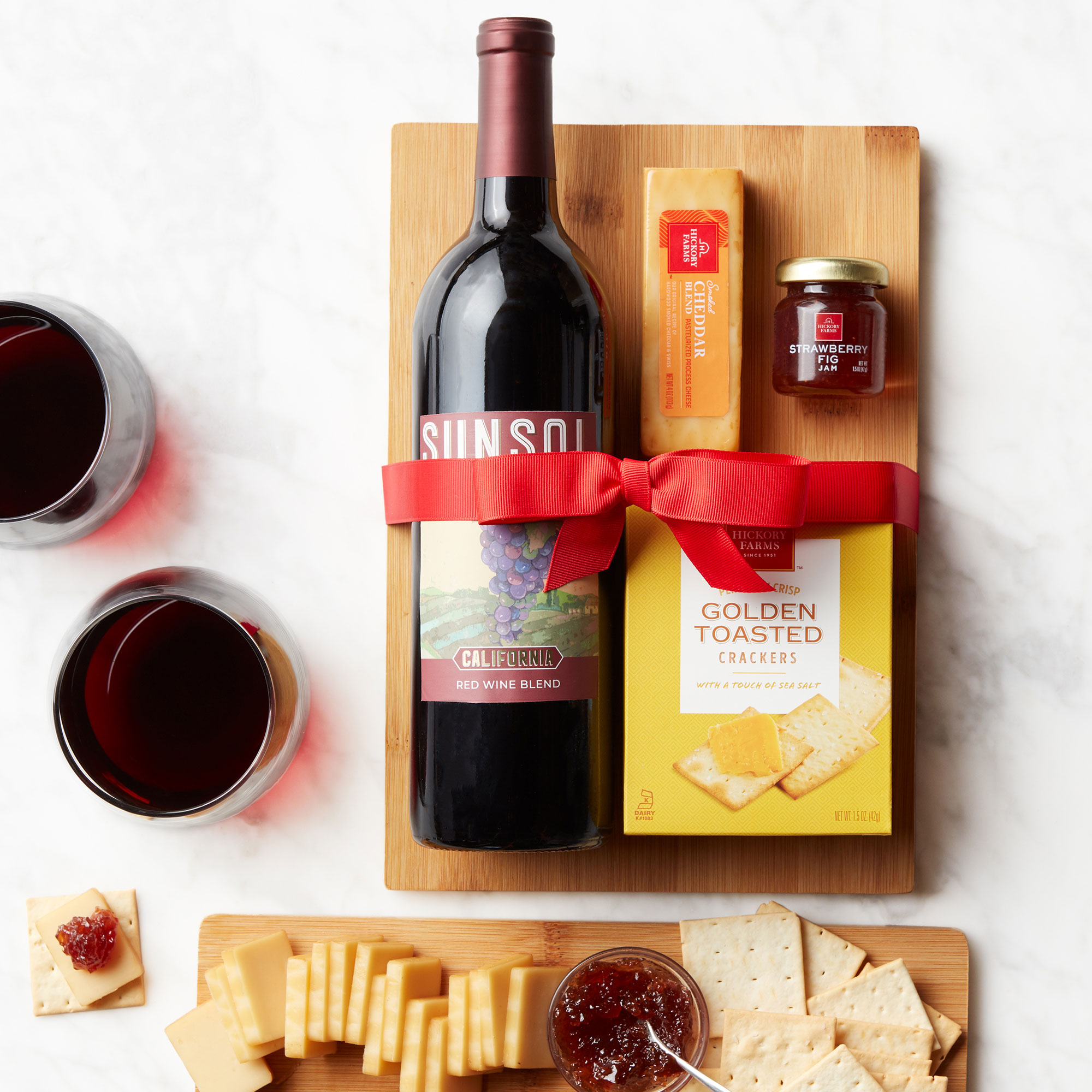 Red Wine & Cheese Board Set Hickory Farms