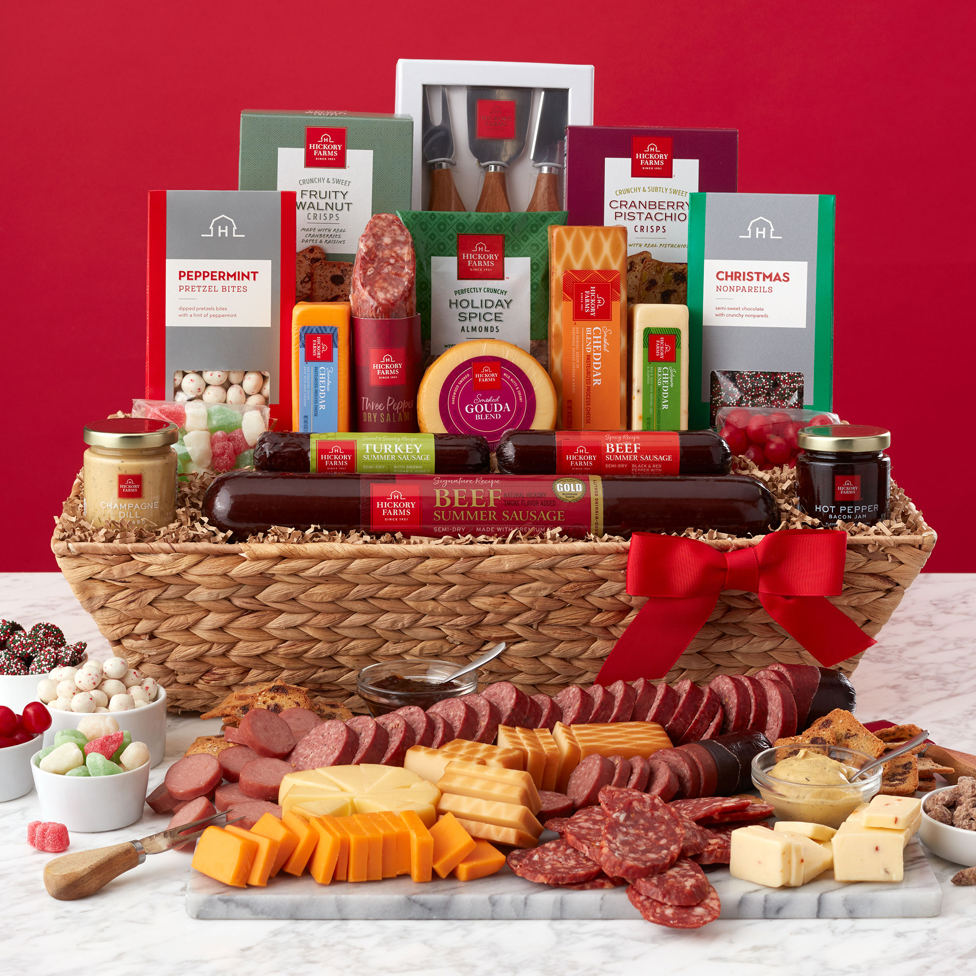 Holiday Buck Mountain Gift Basket with Sparkling Cider – The Gift Gourmet