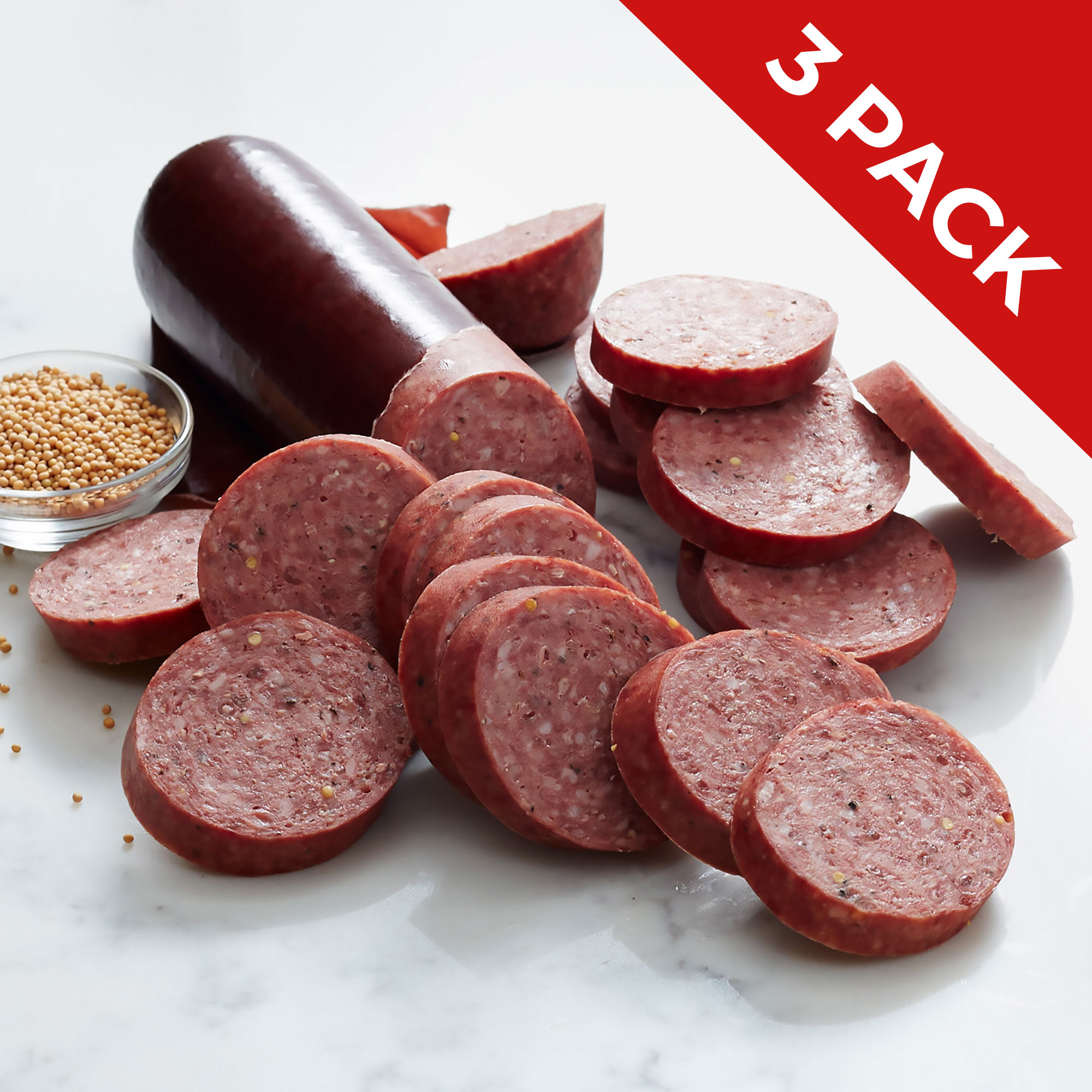 Hickory Farms Set of Three (10 oz) Smoked Signature Beef Summer Sausages 