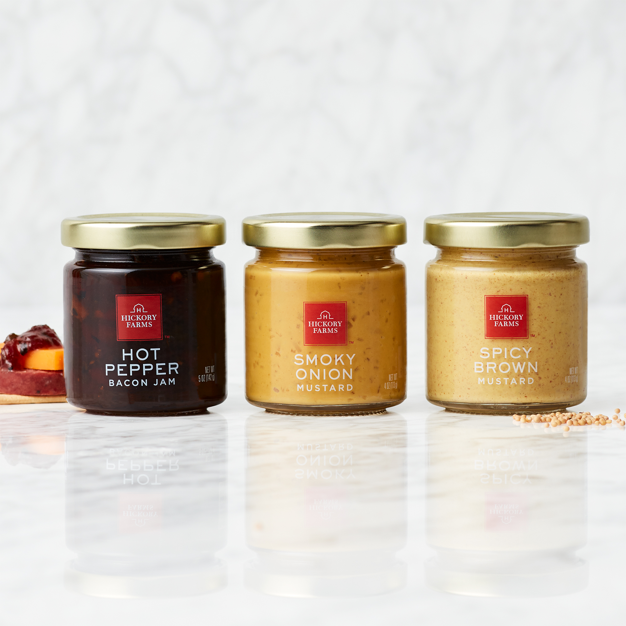 Hickory Farms Mustard Trio, Holiday Gourmet Gift Sets