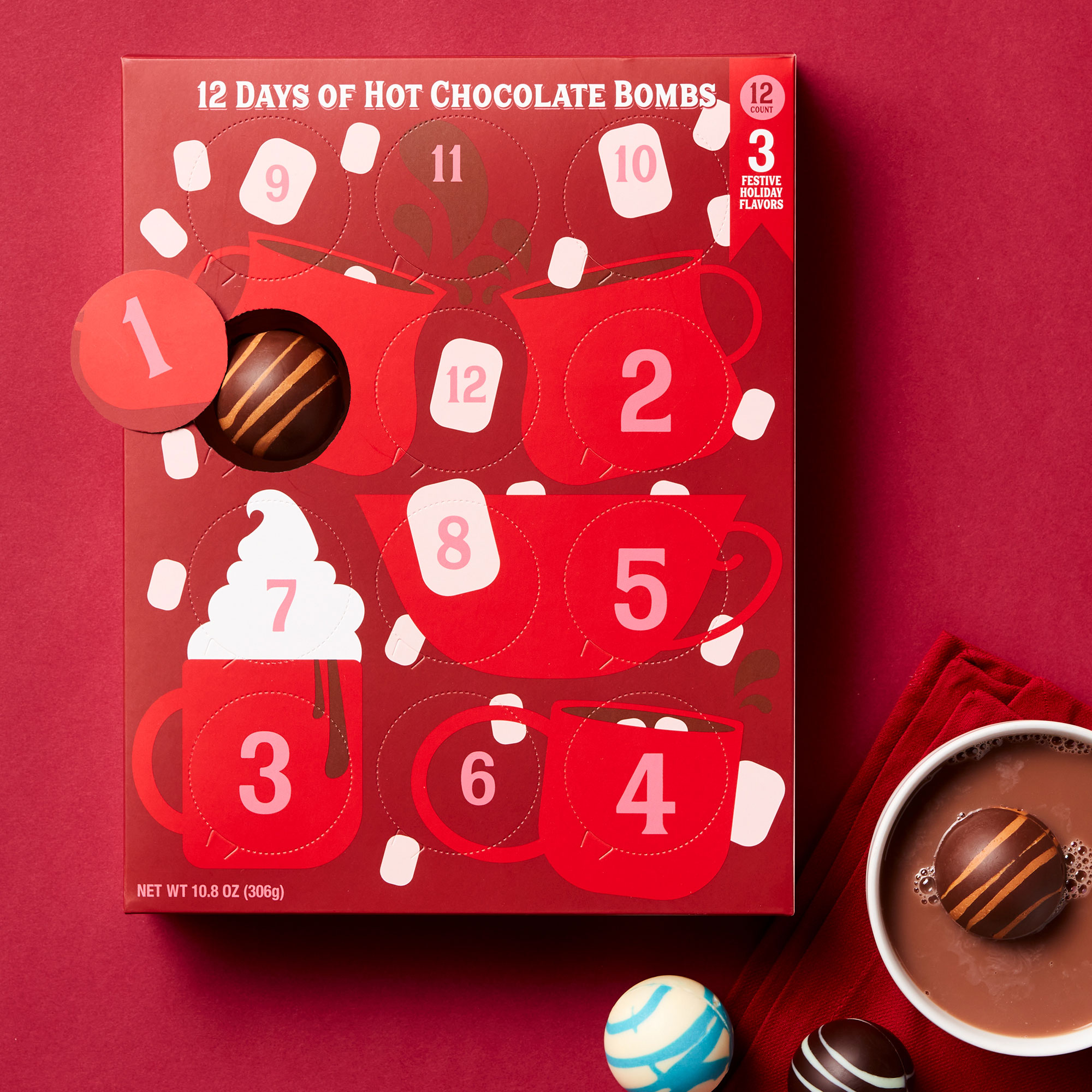 12 Days of Hot Cocoa Bombs Advent Calendar $24 99 Hickory Farms