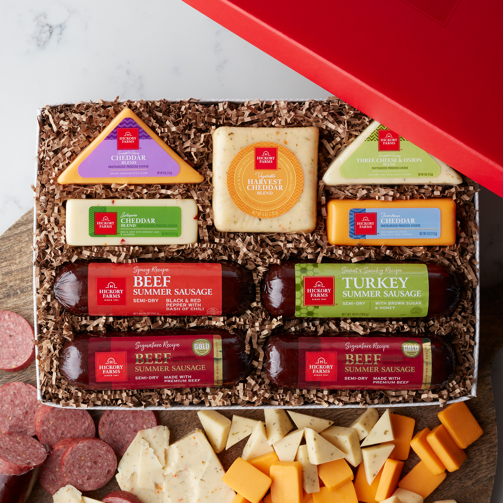 Summer Sausage & Cheese Gift Box - 54.99 USD, Hickory Farms